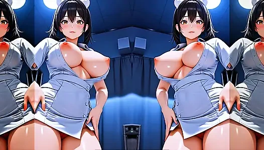 Versuchen sie, hentai-sexvideos nicht mit krankenschwester und creampie zu kommen - AI Porn asiatische animation