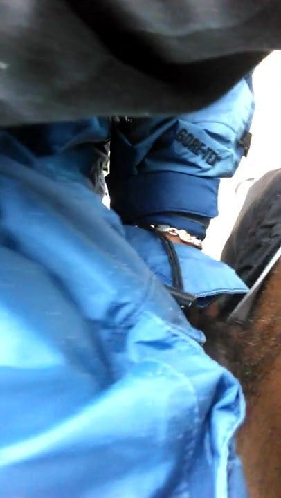 Stupid cougar bitch sucks me off in alley