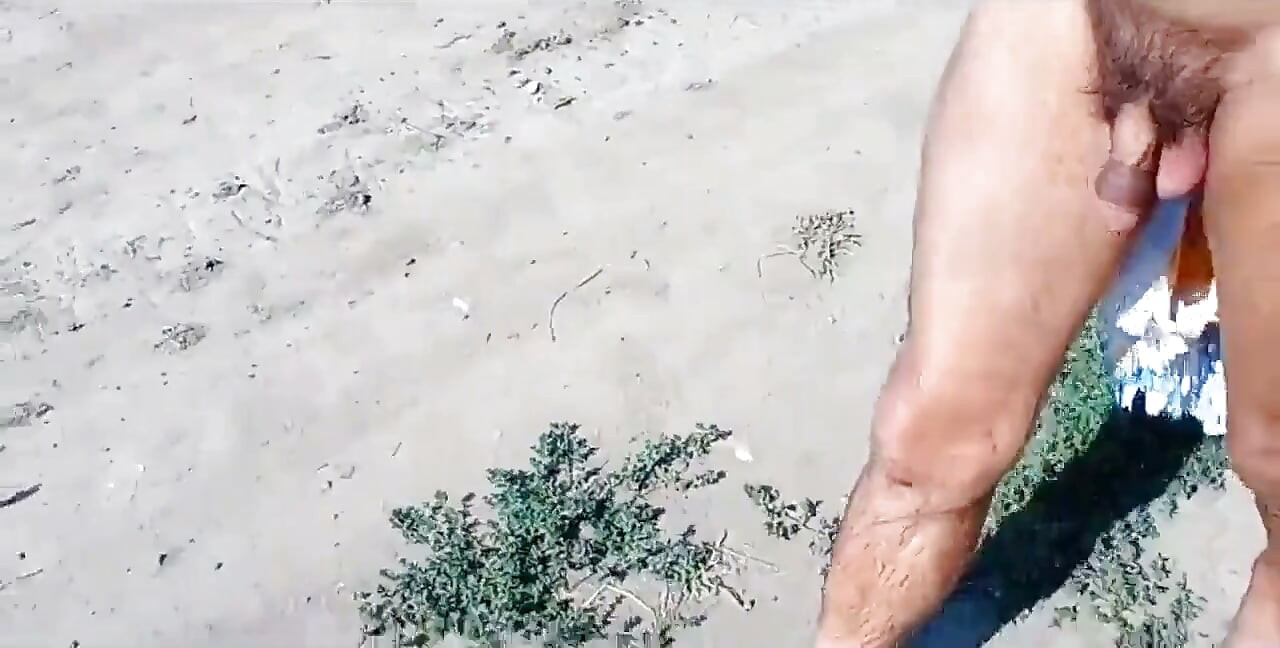 Mulat Walking Naked and Masturbating a Dick