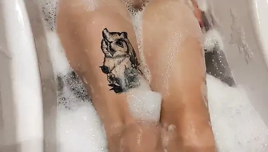 Hot Big Tits Stepsister in Bathroom Playing with Body. POV Perfect Tits and Tight Pussy