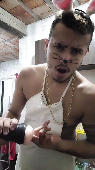 A chocolate-covered bunny