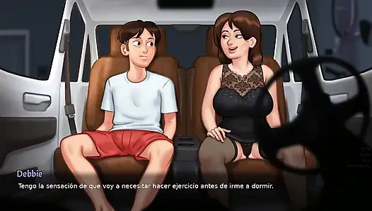 Ibu kos akhirnya bercinta setelah makan malam romantis - kisah musim panas