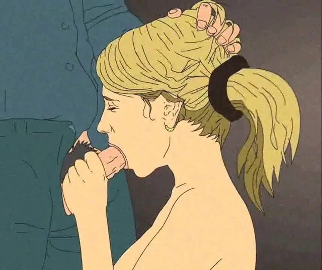 Blowjob with cum on face and mouth! Porn cartoon