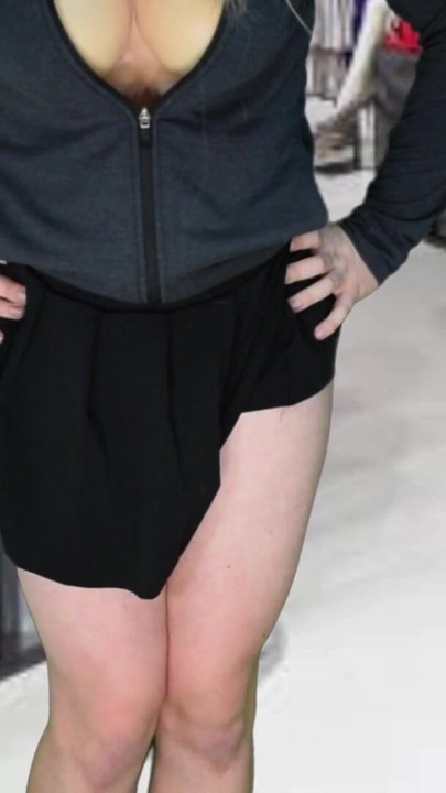 Captivating moment from "Big dick shemale flashing in public mall"