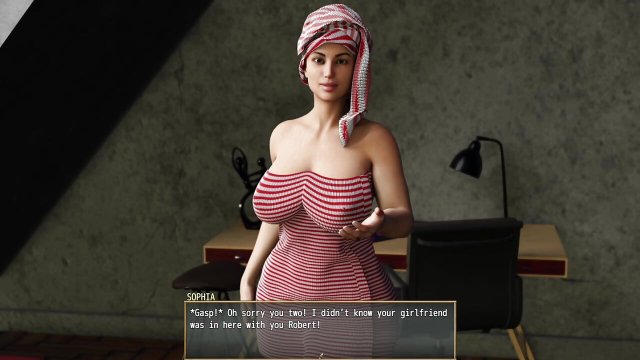 Robert's Compliments to His Bubbly Hot Step MOTHER &mesmerised By Her Big Tits And Huge Ass