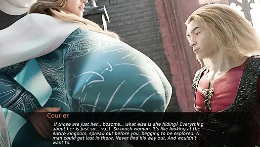 Sexy Blonde Königin Mit Riesigen Möpsen, Tittenfick Von Einem Botenjungen Gefickt Und Ins Gesicht Gespritzt