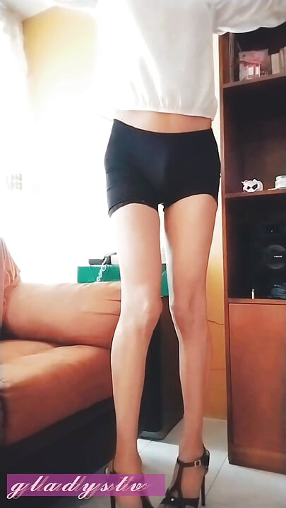 Gladys is a transvestite girl who gets too aroused until she cums