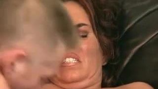 Busty mature sreams while fisted and fucked