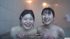Schattige eerste keer Japanse lesbiennes privé vakantie video