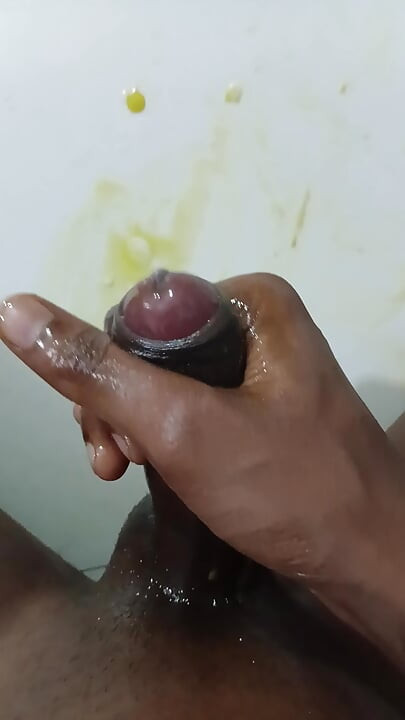 Masterbation with oil and saliva