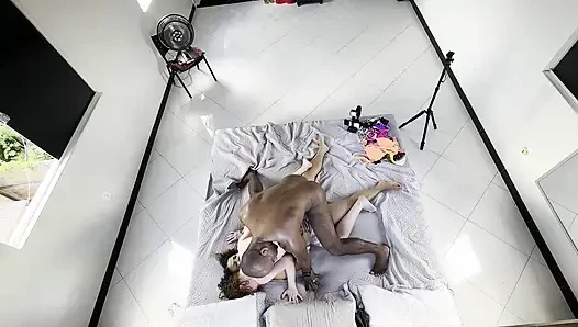 TWO LESBIAN GIRLS SUCK AND FUCK EACH OTHER IN FRONT OF ME I FUCK THEM BOTH