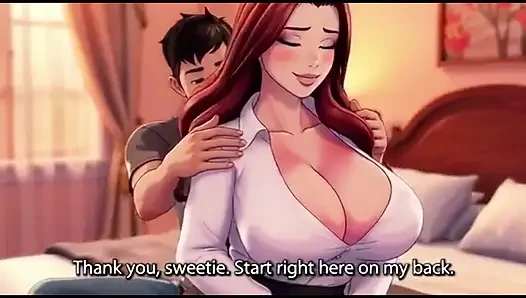 Stepson give relaxing massage to stepmom and eating her pussy
