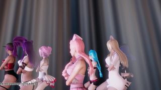 Mmd茶色の目をした少女たち-アブラカダブラkdaホットダンス4k uhd 60fps