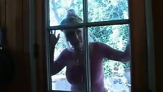 Beautiful big boobs blonde milf on the young cock