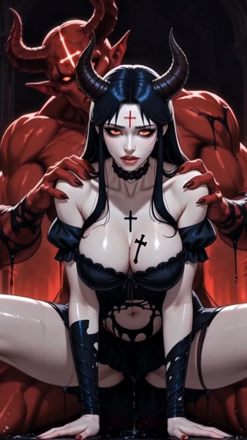 La vergine gotica ha evocato il signore del demone sbagliato -hardcore corruzione e creampie | Clip 1