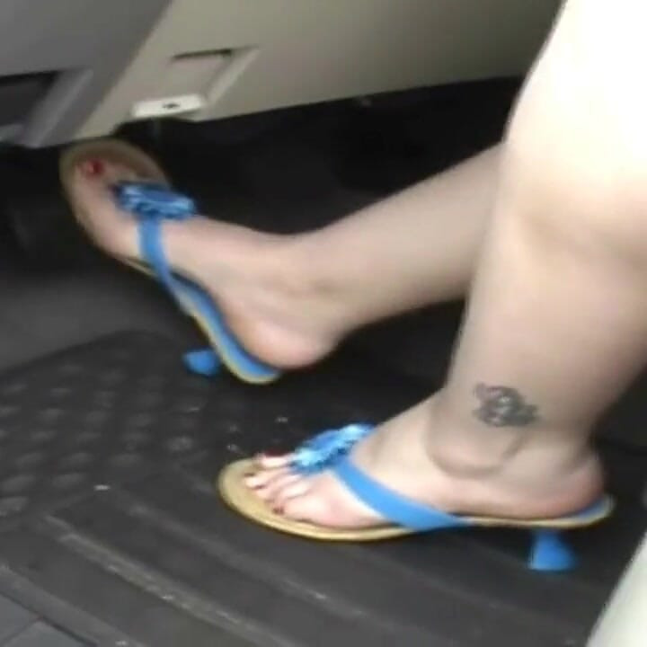Revving in the car in high heels