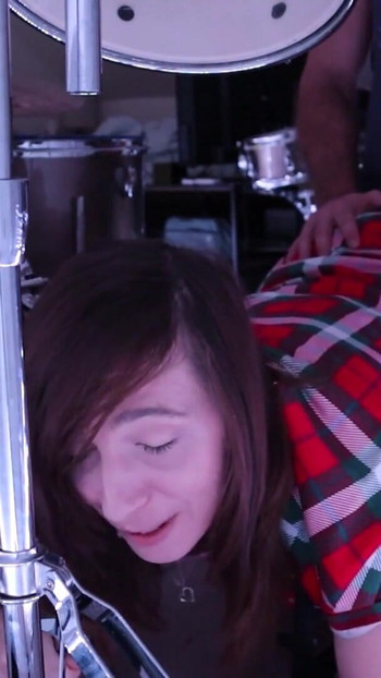 Stunning moment from "Stepmom gets stuck in drum set. Stepson leaves her creampied."