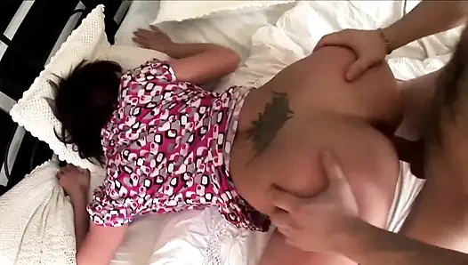 When big tits MILF Stepmom gets bored she gets fucked by a big dick fucker so