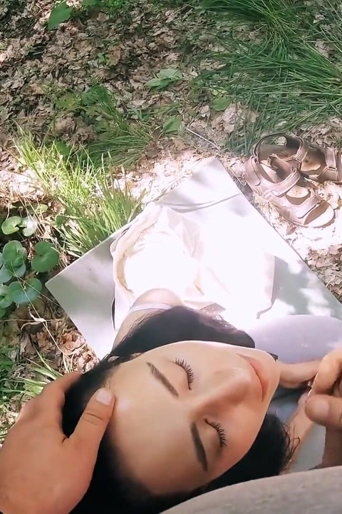 Backstage with Black Lynn - POV Free Use Outdoor Massive Facial (freeuse Video)