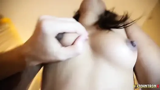 Johntronx - Cute Curvy Asian Babe Loves That Big Cock Inside Her Pussy