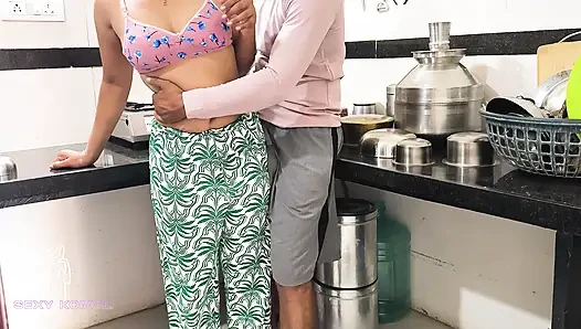 Komal wasn't cooking kitchen food, she was fucked from behind.