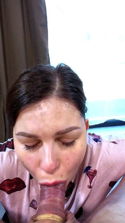 covering my hot young wife's face with hot cream after amazing blowjob | Clip 1
