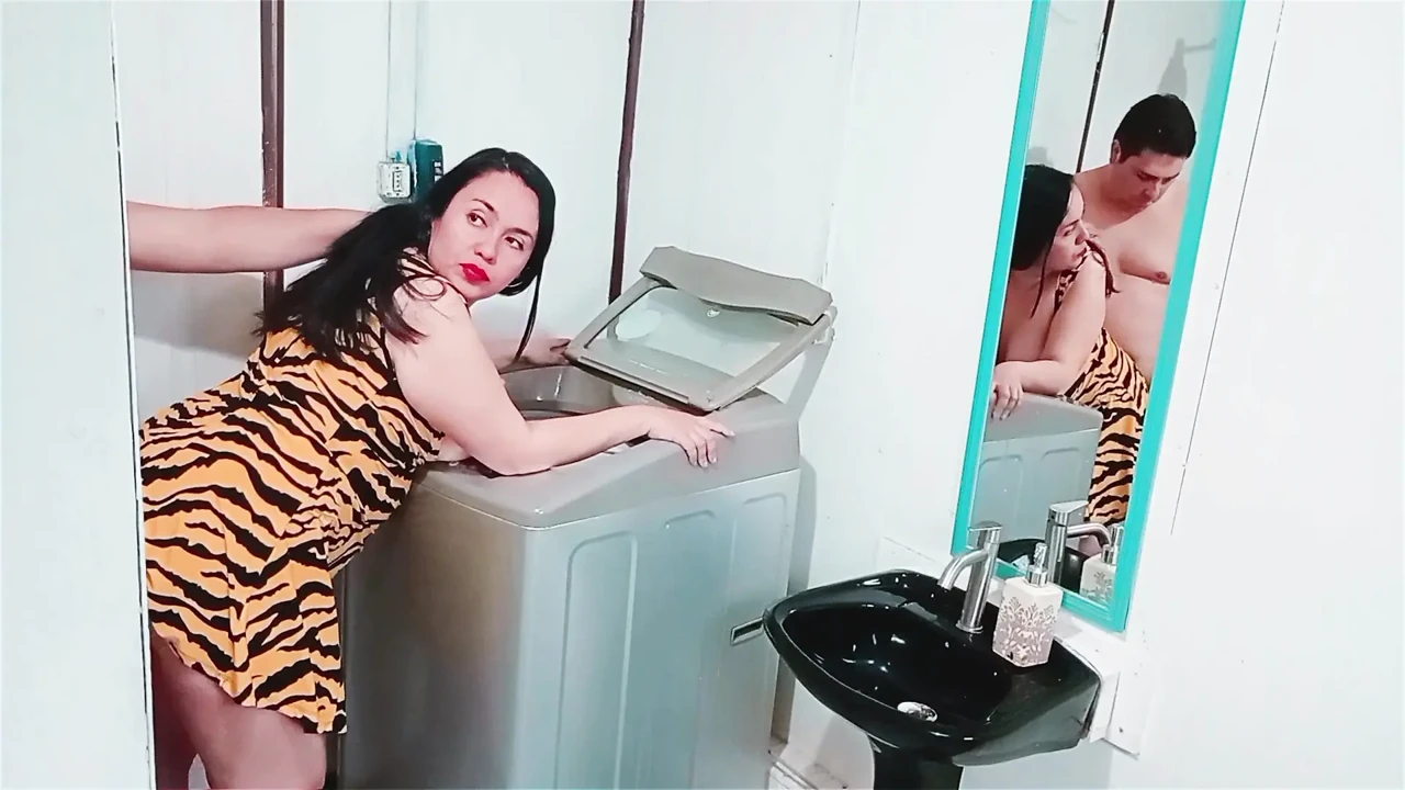 I came to fix my stepmother's washing machine and we ended up having rough sex.