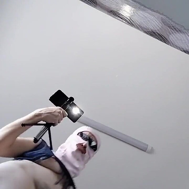 Sexy Naked Wife Prepares Food in the Kitchen