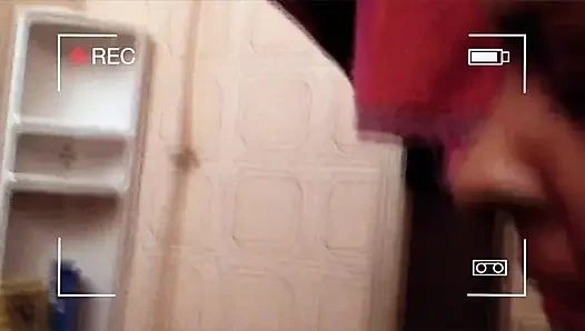 Maler Lassen Den Pinsel Fallen Und Bürsten Die Dame Des Hauses