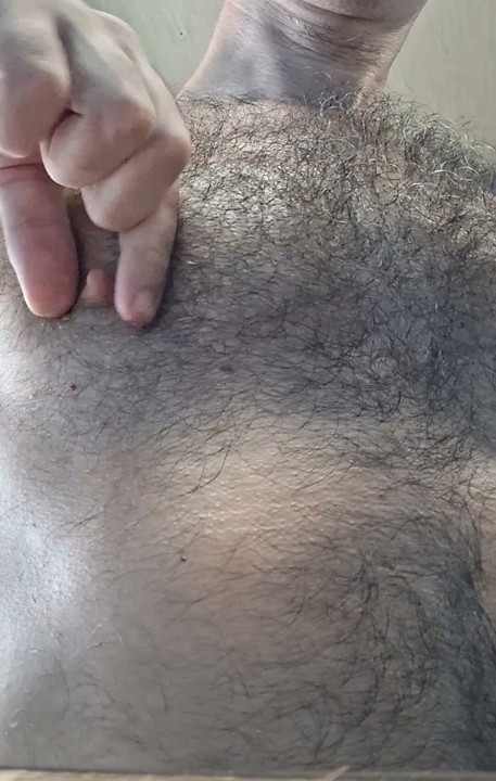 I love playing with my hairy nipples