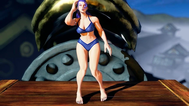 sfv ryona - Rose swimsuit mod pt2 (JP) fpv