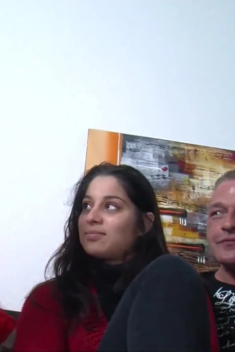 Sweet young Turkish girl in front of the camera for the first time