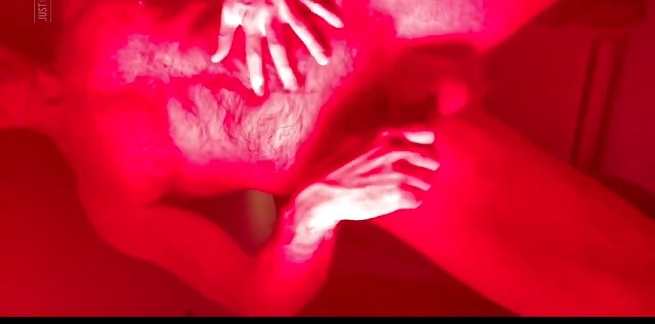 Horny Red Light Session with Cum and Dildo Ball Slamming