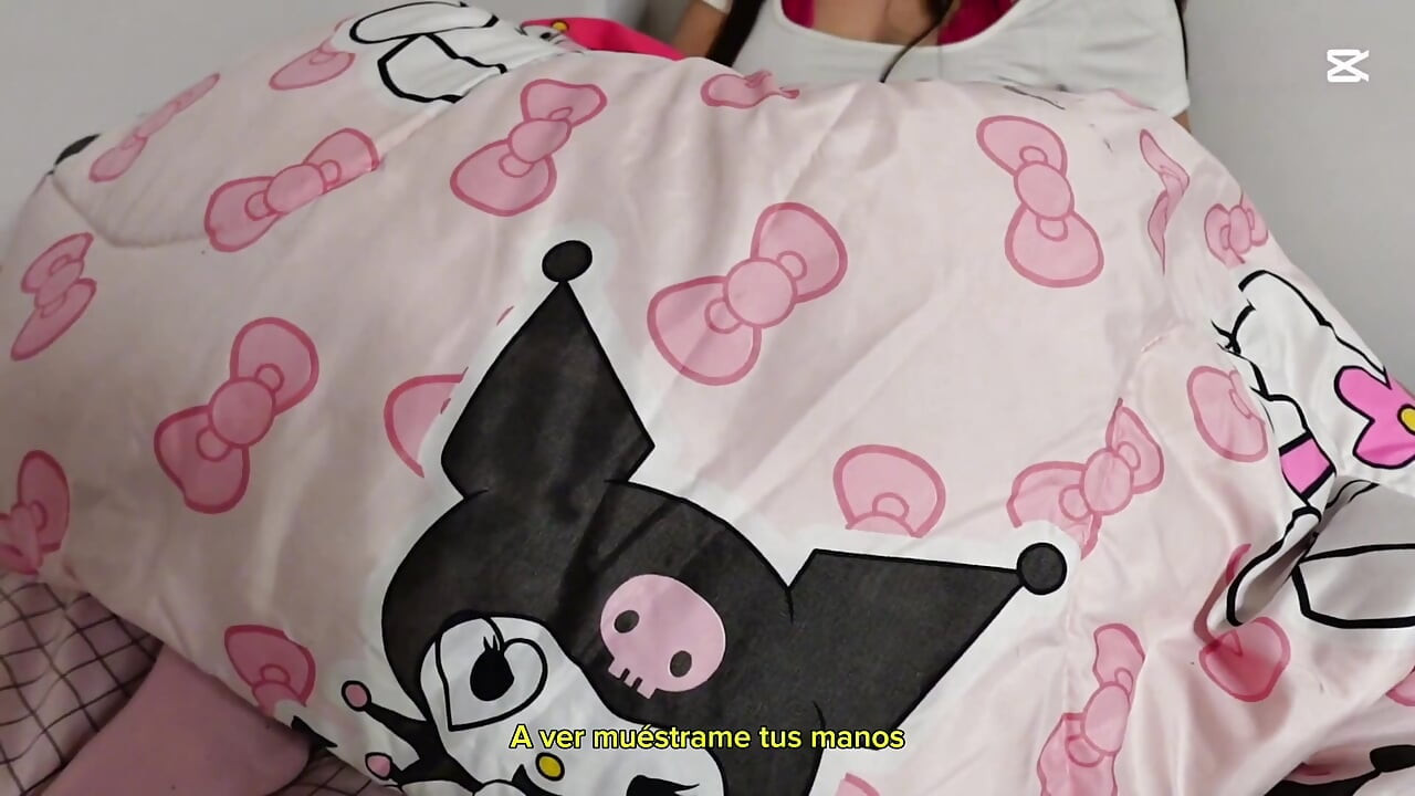 I catch my stepsister masturbating under the covers