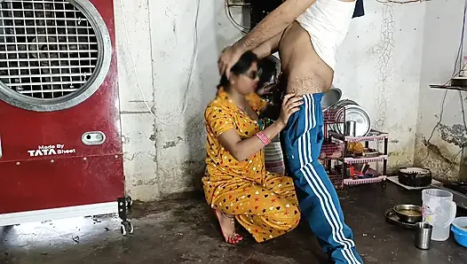 Hot sexy stepsister's fun sex from stepbrother's land when stepsister was alone at home Hindi audio