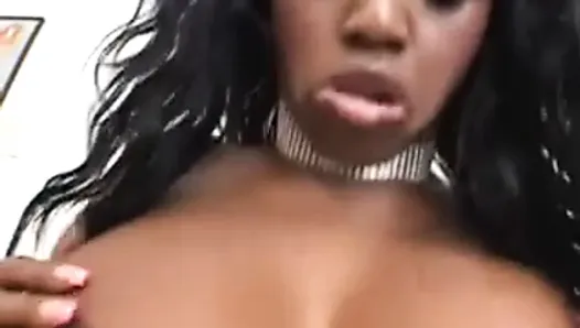 Busty Black Girl Masturbates