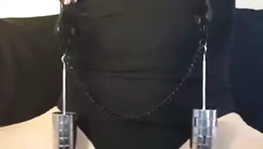 Kinky masoslut remote estim CBT session-