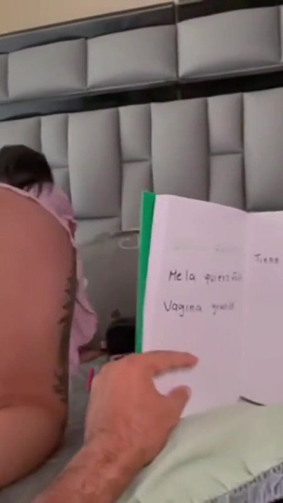 Epic moment from "My boyfriend teaches me how to do my chores"