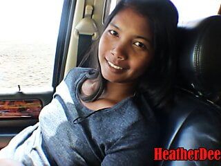 飓风厄玛幸存者，怀孕8个月的泰国少女深喉口交