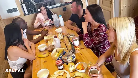 Panas berkelompok di Pegunungan Alpen