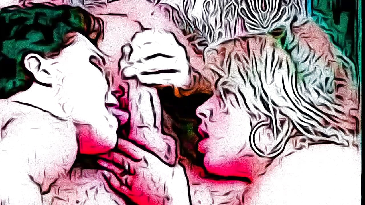 Porn-Art n.3 - Pop Art Orgy at home (AI-generated)