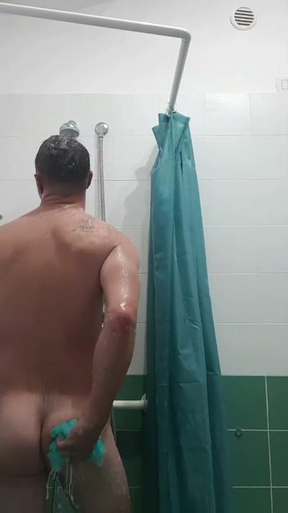 In the shower again