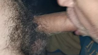 Ugly fat old man sucking my cock and eat cum 1 part.