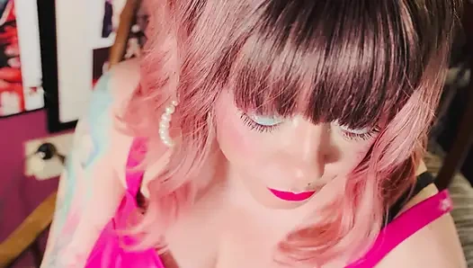 Tina Snua Is Stunning In Pink Leather & Chain Smoking - BBW OMI OME Snap Inhales Drifting Smoke