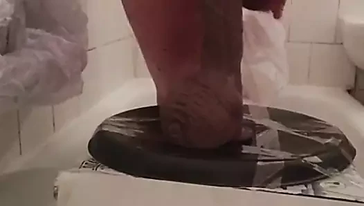 With dildo