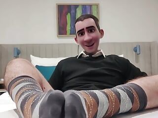 Gay Step-dad - the Online Office - Caught Jerking During a Online Meeting with My Boss!