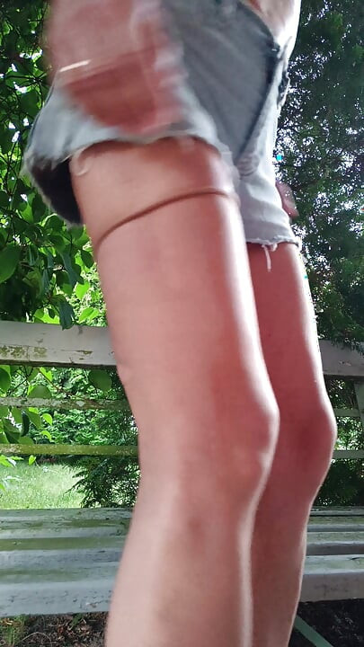 I jerk off while hiding behind the trees...
