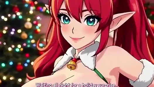 Santa give special gift to busty milf on Christmas