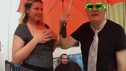 Sexy big boobs blonde chubby pussy fucking...cum on tits