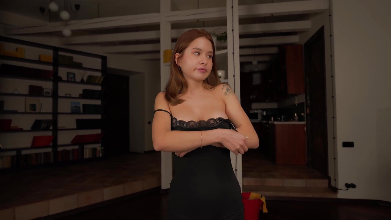 You Want Stay at Work?: Cheeky Rich Guy Fucks Cleaning Girl Dirty Talk with POV